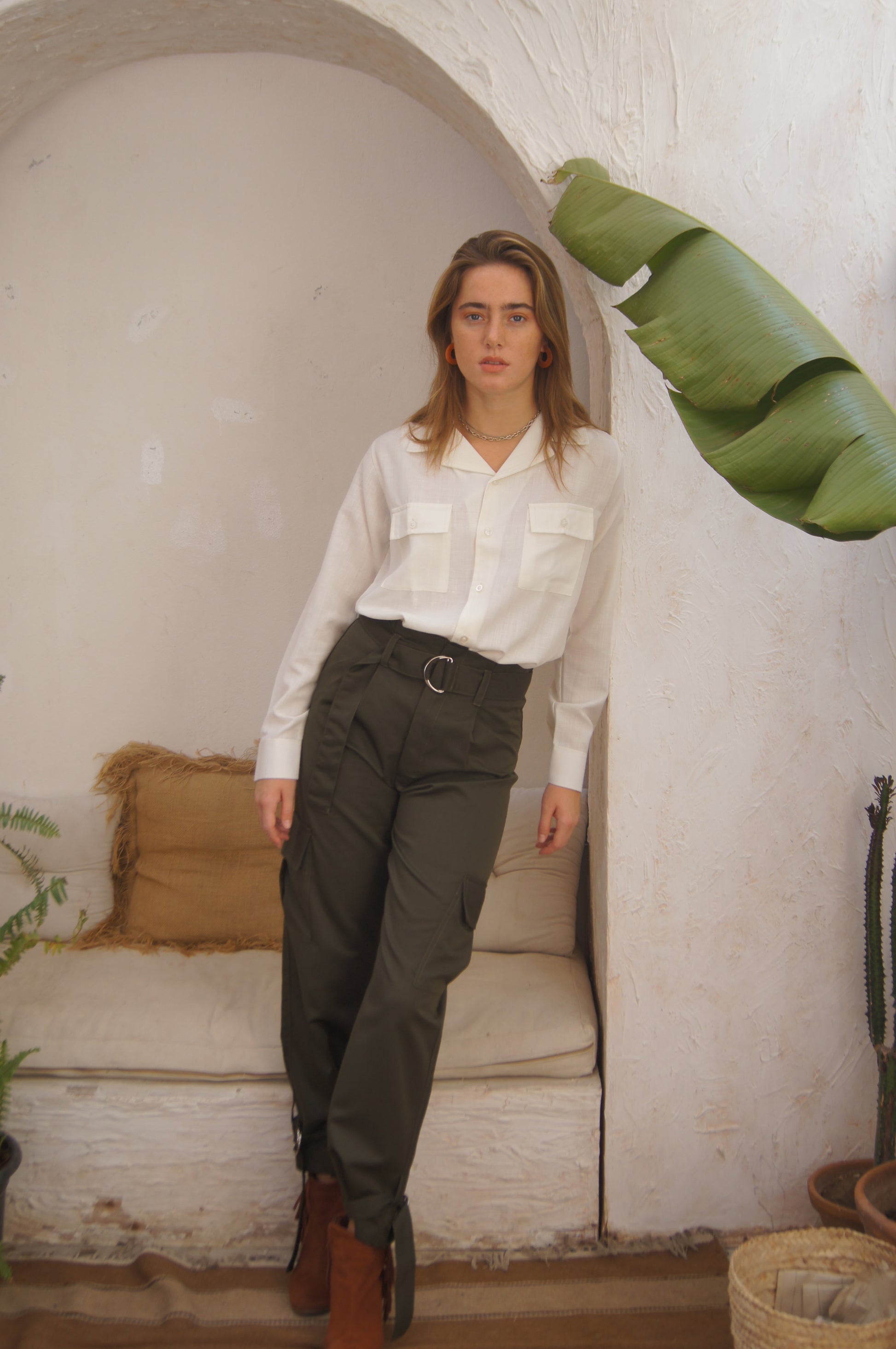 White Safari Shirt - Women