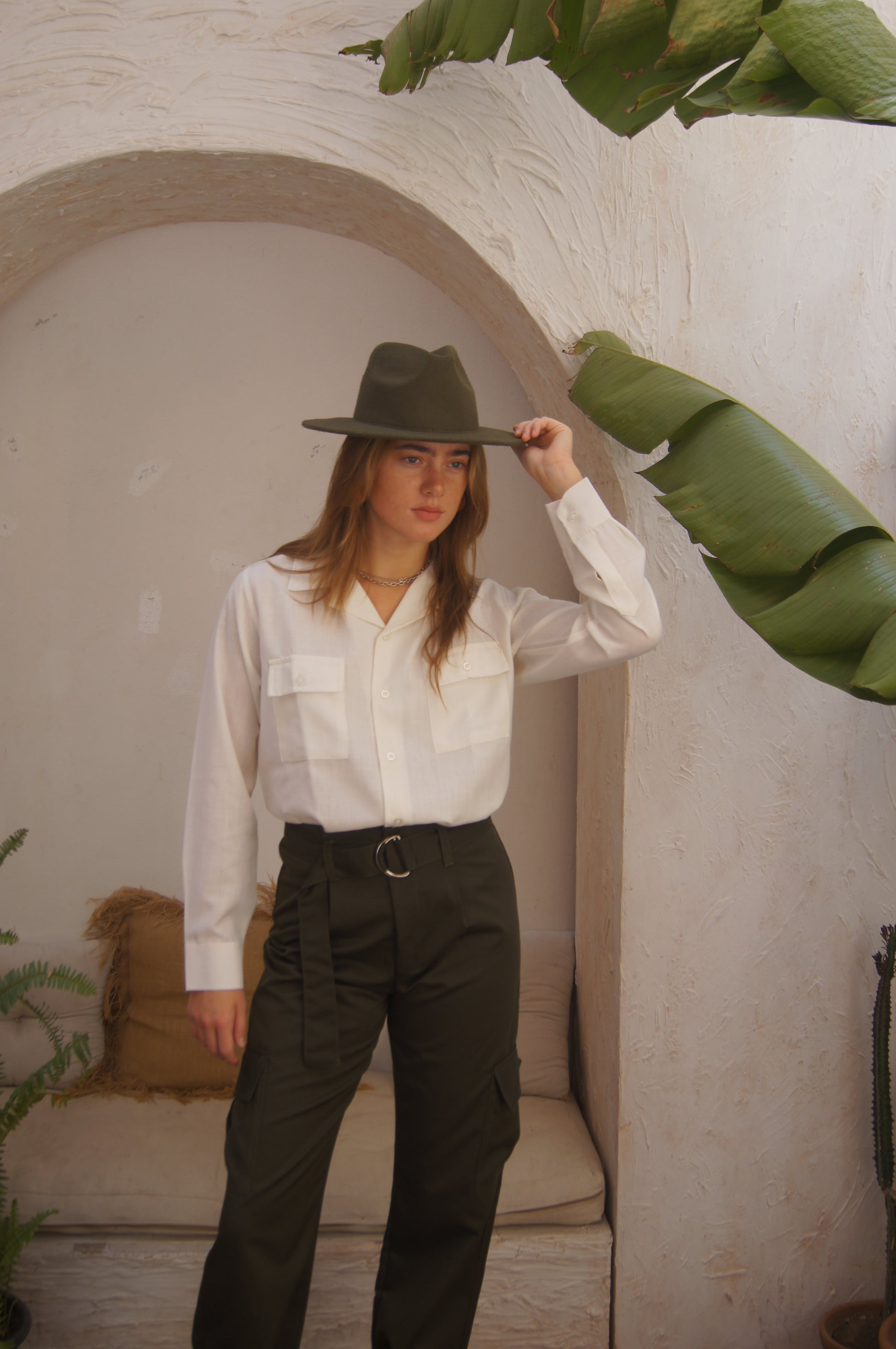 White Safari Shirt - Women