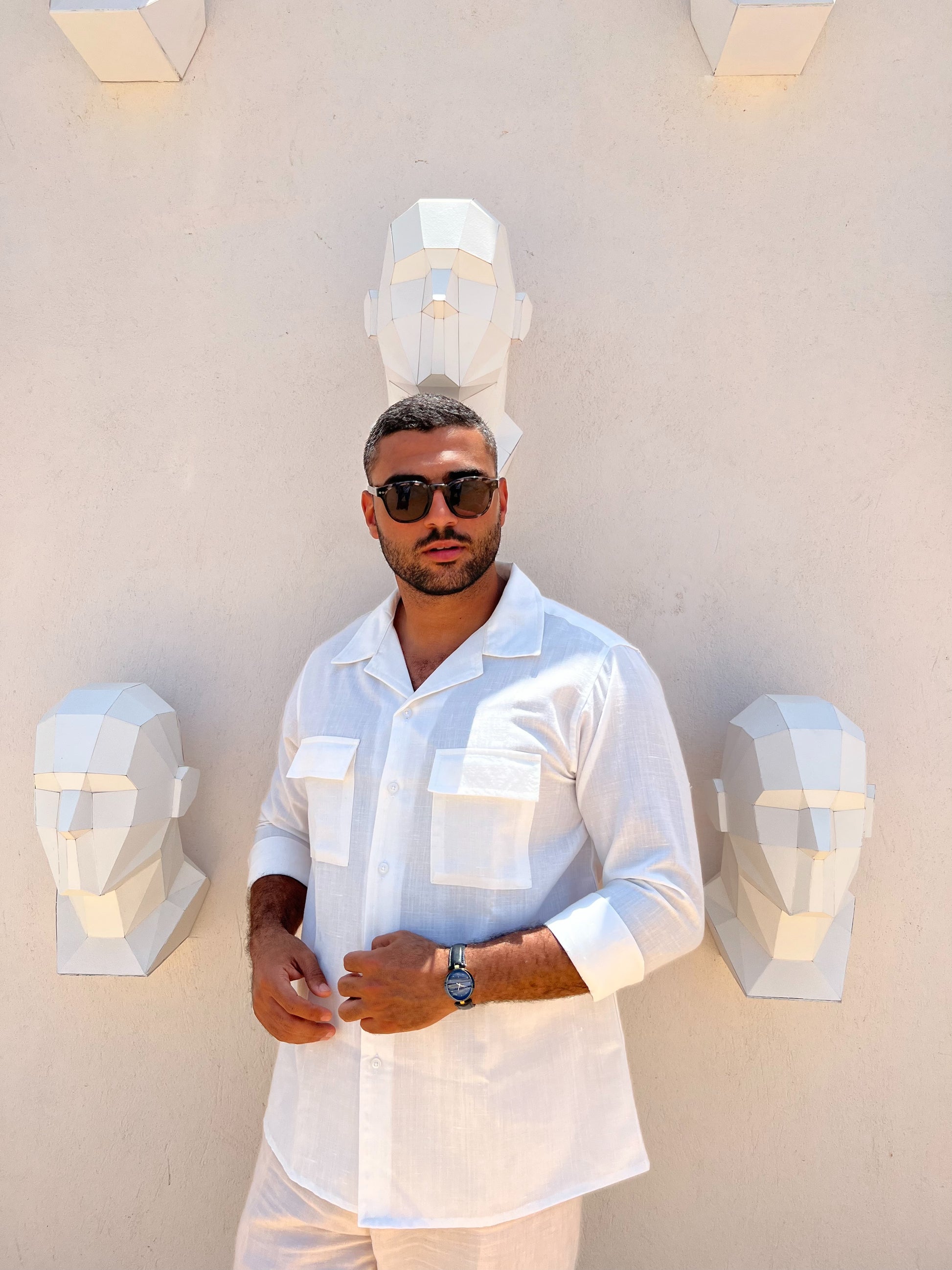White Safari Shirt - Men